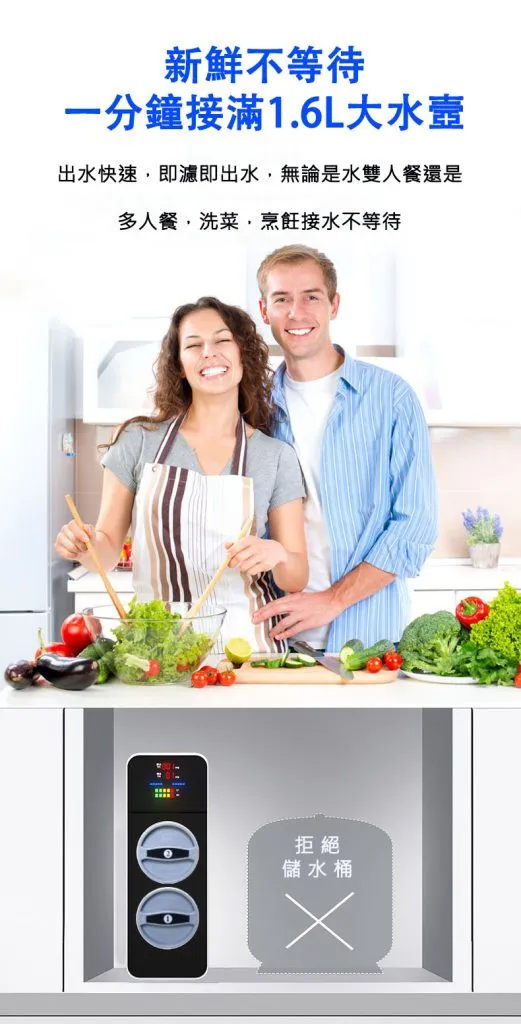 麥米亞/家樂水-RO逆滲透直飲機600G/直輸機/淨水器-即濾即飲新鮮不等待,一份鐘接滿1.6L大水壼
